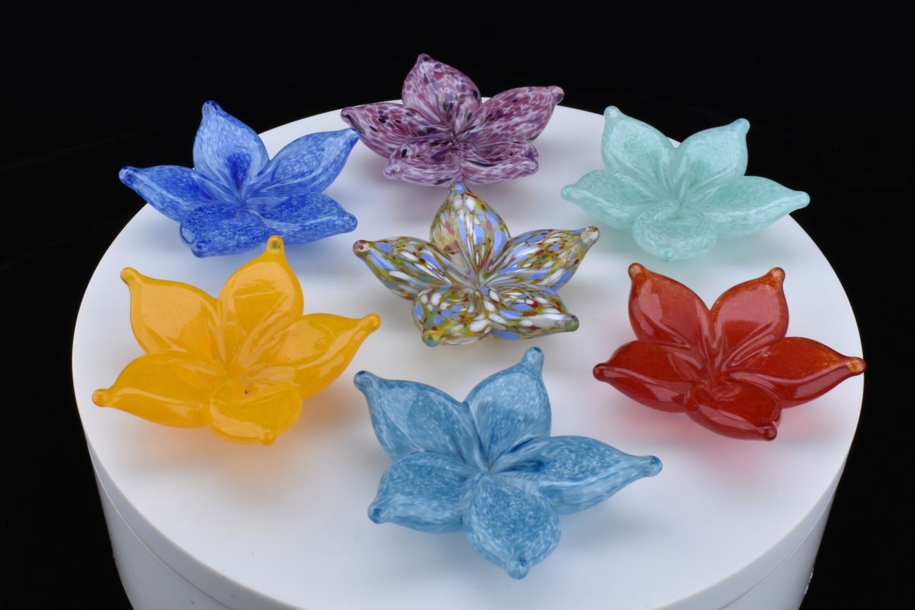 Art Glass Flower Heads